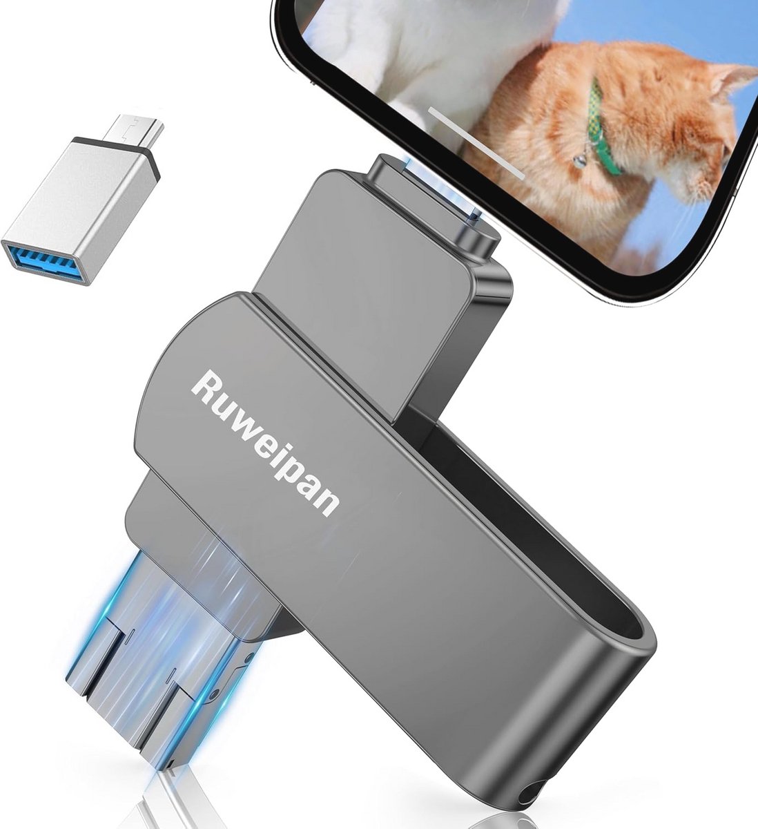 512 GB USB-C Stick - 4-in-1 Extern Geheugen voor Android, PC, Tablet & iOS