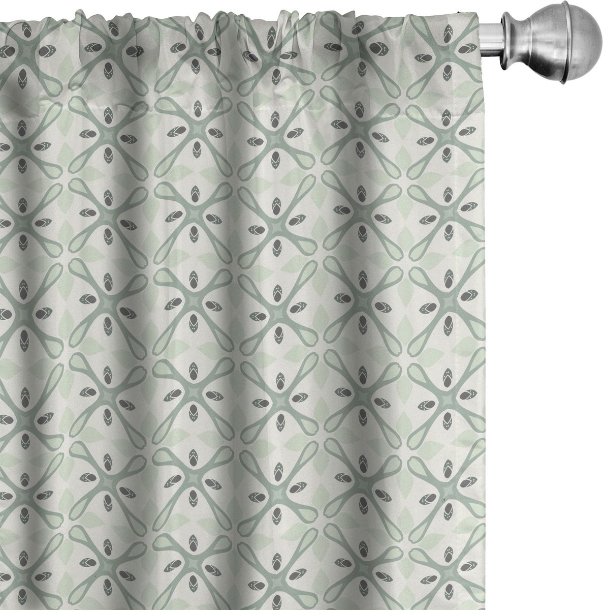 ABAKUHAUS Abstracte gordijnen – 2x75x245 cm – Microvezel – Reseda Groen Reseda Groen Groen