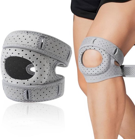 CAMBIVO Kniebrace Mannen en Vrouwen, Verstelbare Kniebandage met Patella Gel Pads en Zijstabilisatoren, Orthopedische Kniesteun, Knieondersteuning voor Meniscusscheuren, Kniepijn, ACL, Sport