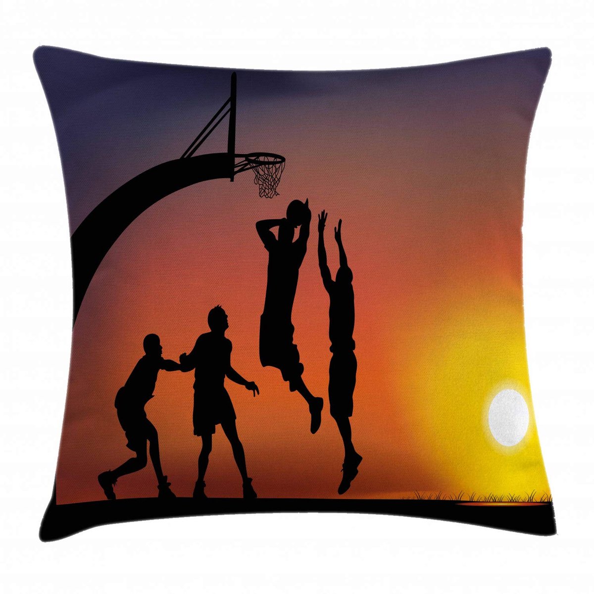 ABAKUHAUS Tienerkamer Kussenhoes – 50x50 cm – Dubbelzijdig bedrukt, rits, kleurvast, multicolor Dunkelkoralle