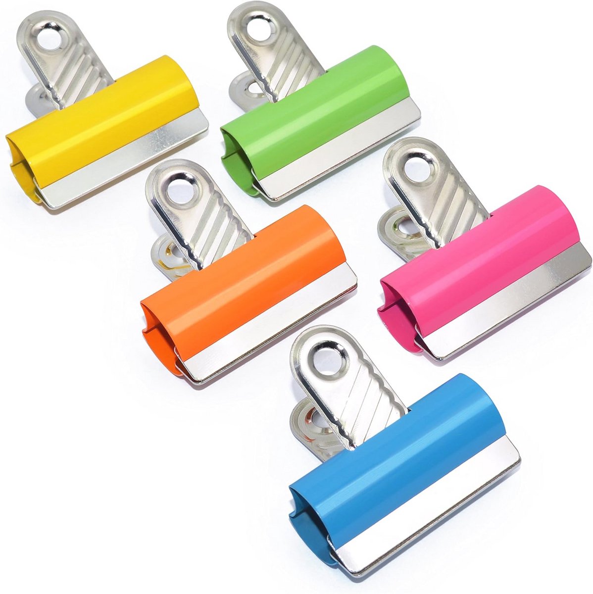 Briefklemmen - Papierklemmen - Documenten Bijeenhouden - Vernikkelde Armen - 30 mm 10 Stuks - Diverse Kleuren