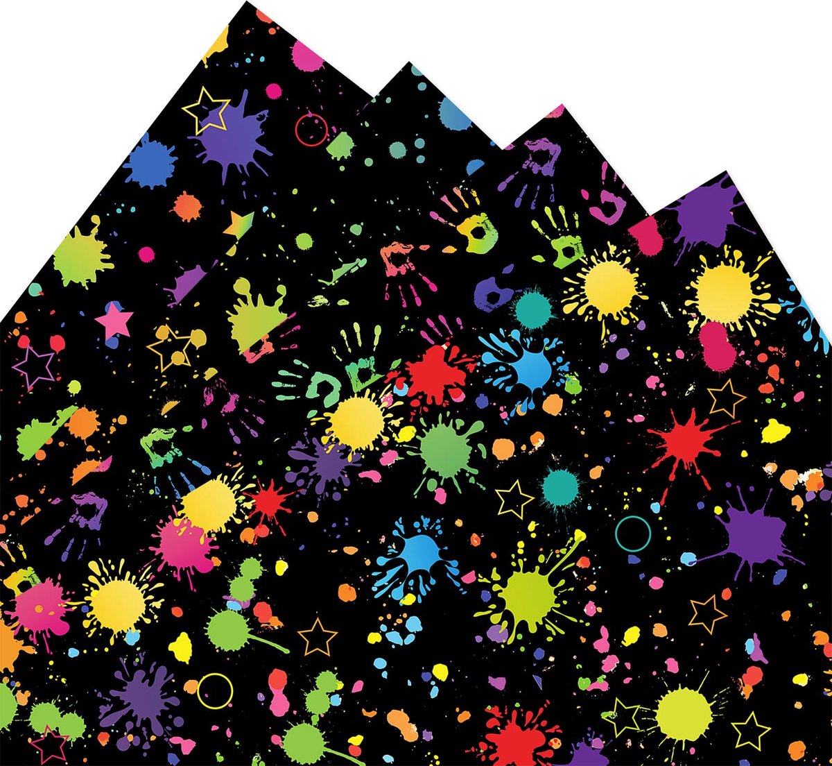 IMPERATORIS® Cadeaupapier - Inpakpapier - Perfect voor Alle Feestelijke Gelegenheden - Party Design - Duurzaam - Verjaardag - Zwart -12 Rollen