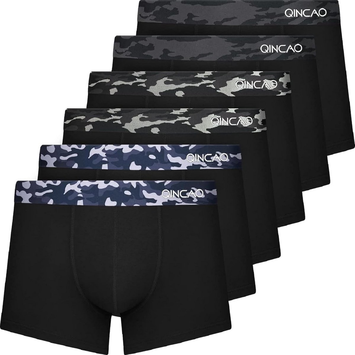Boxerbroek voor heren, set van 6, zonder jeukende etiketten, comfortabel katoen