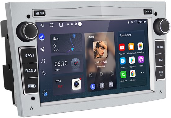 CAMECHO Carplay, motorradio, 5 inch, met navigatiesysteem, bluetooth, handsfree wifi, FM/RDS-radio met HD-scherm, Siri, EQ/USB/TF-kaart/AUX, Airplay, spiegellink