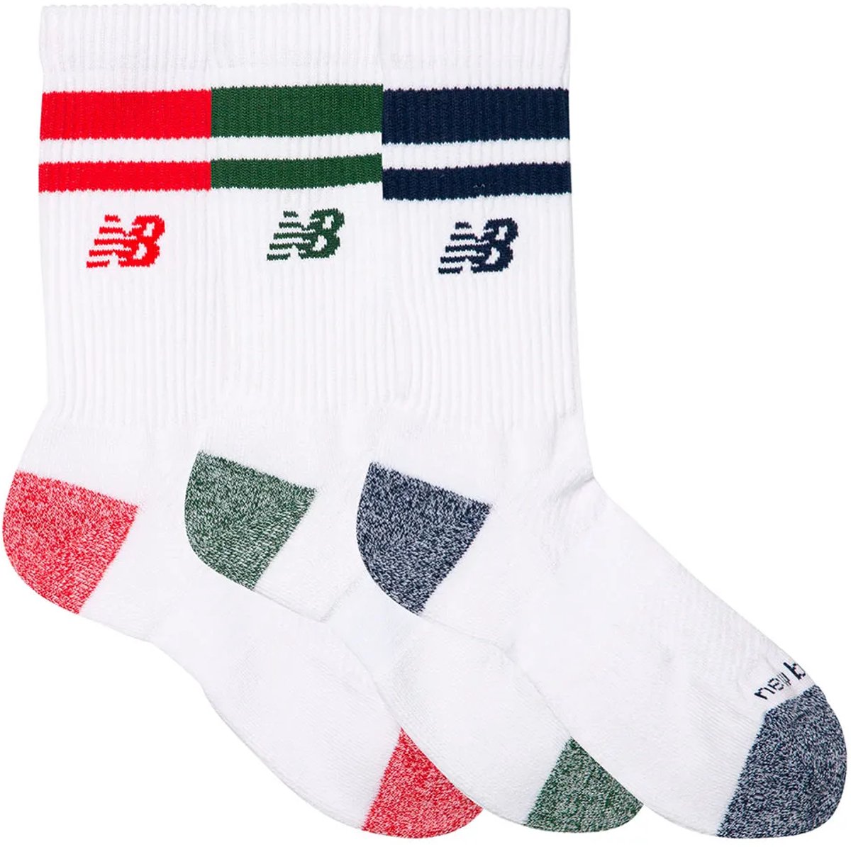 New Balance Active Premium Stripe Crew Sock Unisex Sportsokken - ASSORTED — cadeau in Cadeau-ideeën - foto 4