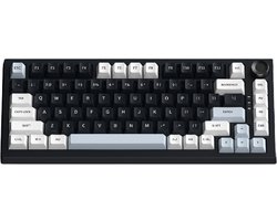 Mechanisch gamingtoetsenbord met 83 toetsen, RGB-achtergrondverlichting, drie modi, hot-swappable (zwart en wit)