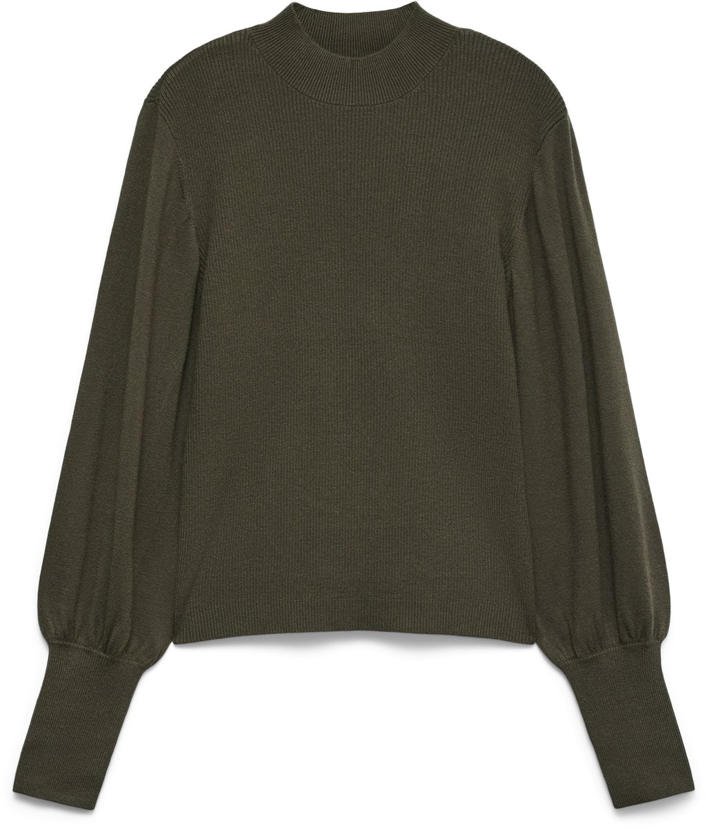 Vero Moda Trui Vmhollykaris Ls Funnelneck Pullover 10347145 Forest Night Dames Maat - M