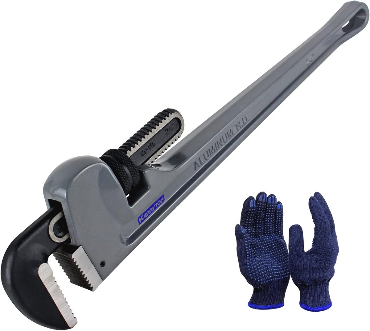 24 Inch Aluminium Pijpsleutel - Verstelbare Cr-Mo Moersleutel voor Loodgieters