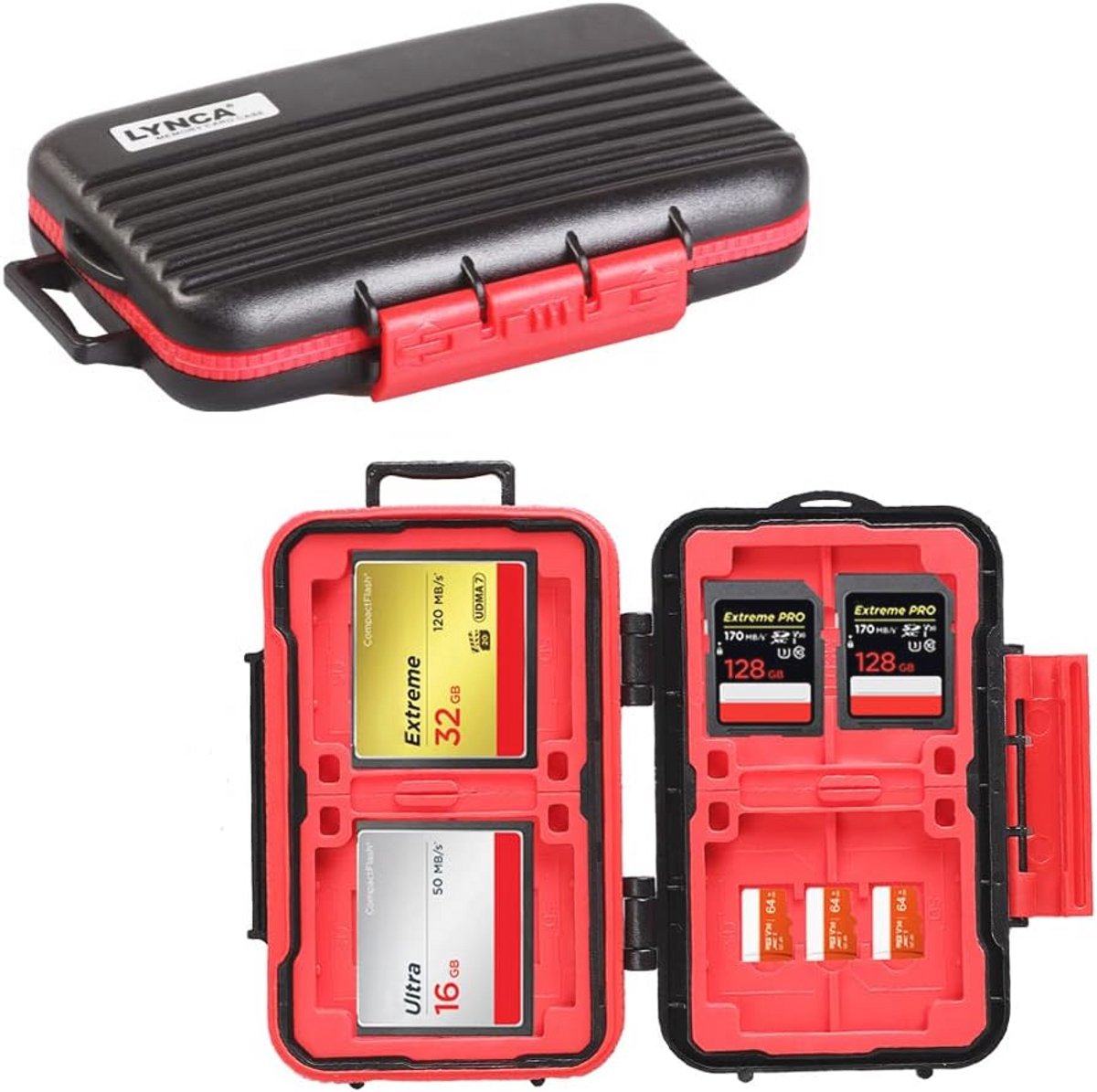 24 slots Geheugenkaart Case – Waterdicht & Schokbestendig voor SD, CF en Micro SD Kaarten
