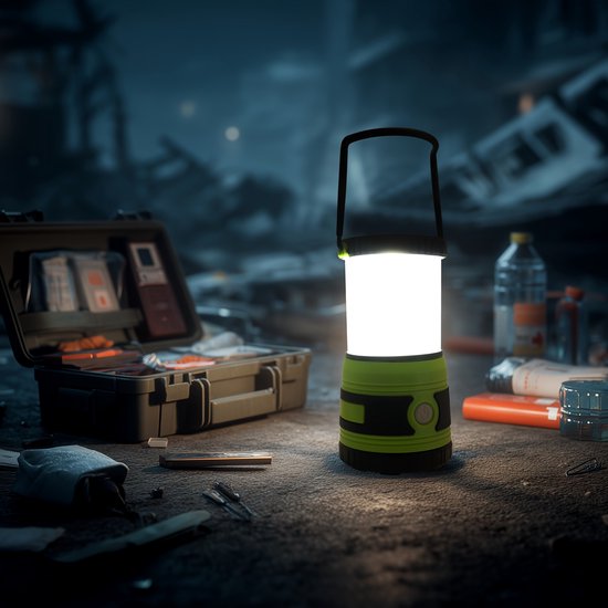 Noodlamp - Noodlamp bij Stroomuitval - Inclusief Set Batterijen - Noodlamp voor Oorlog - Noodlamp voor Thuis - Kampeerlamp - Tentlamp van Merkloos — afbeelding 4