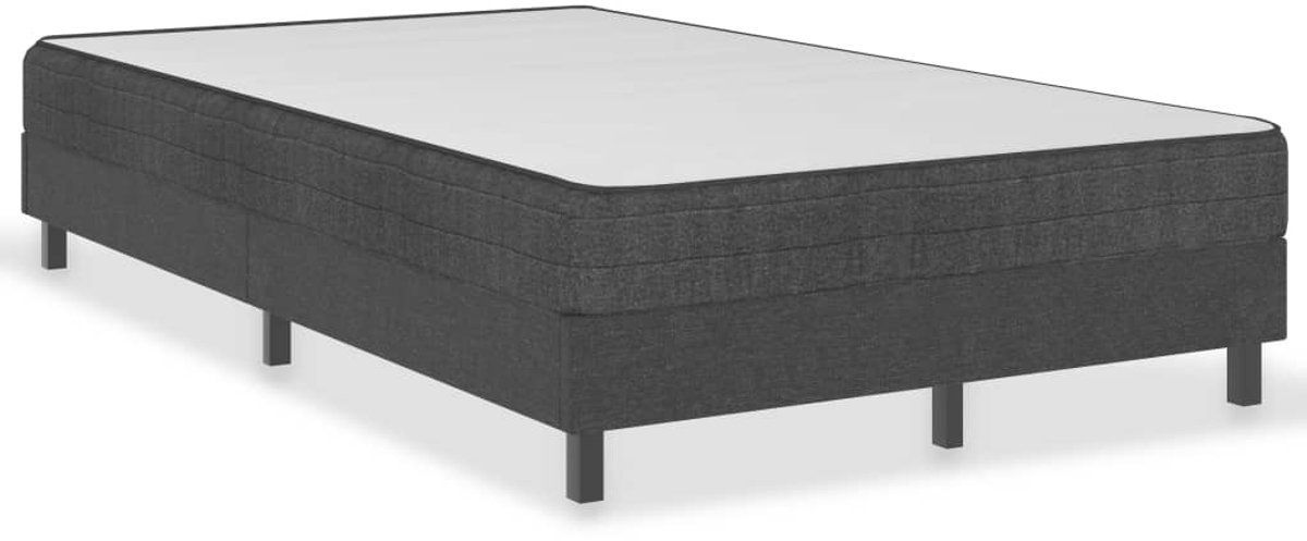 Tweepersoonsbed | Dubbelbed | Volwassenenbed | Boxspring stof donkergrijs 120x200 cm