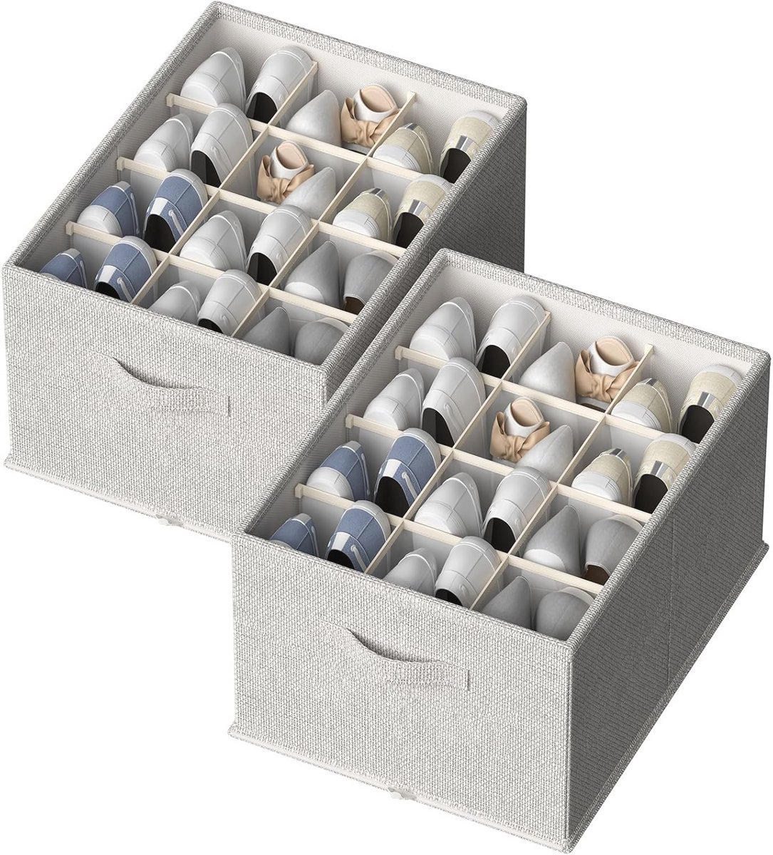 Schoenorganizer voor kast - Opvouwbare opslagcontainers voor 24 paar schoenen