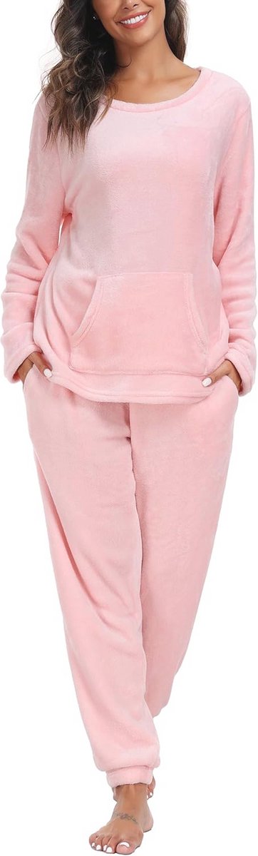Dames Flanellen Winter Pyjama Set - Lange Tweedelige Huispak