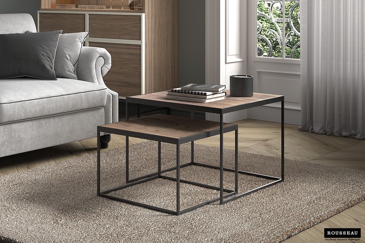 Salontafel 'Quinn' 2-delig Mango Hout