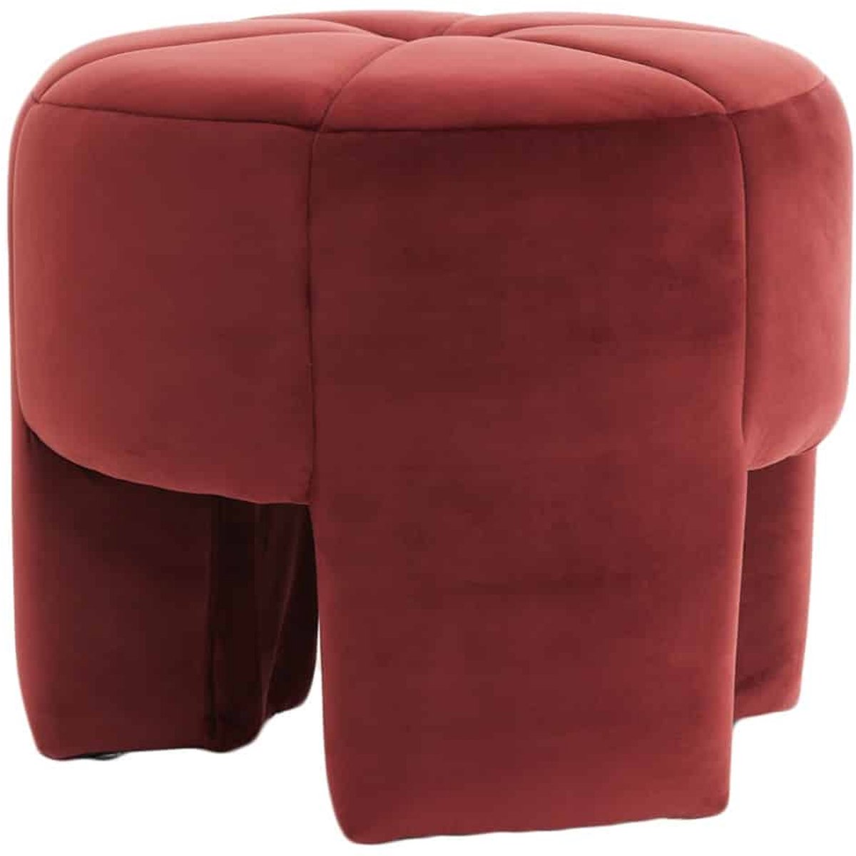 Poef Batoemi - Rood - Ø51x45cm -