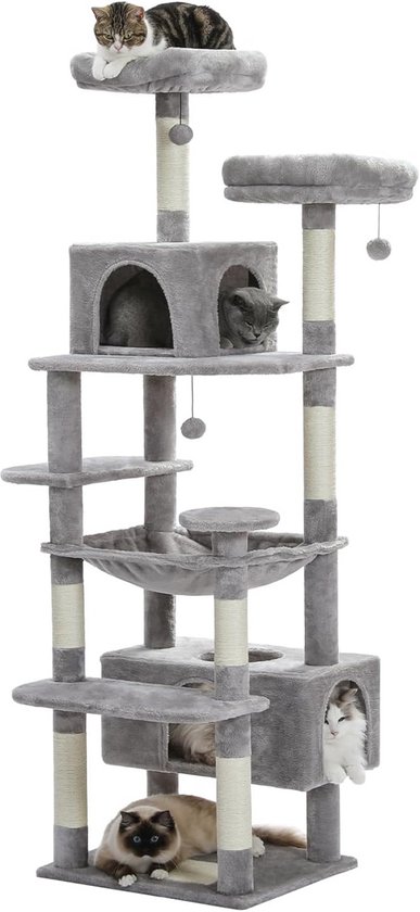 Feandrea grote krabpaal met zachte hoes voor katten Ombre