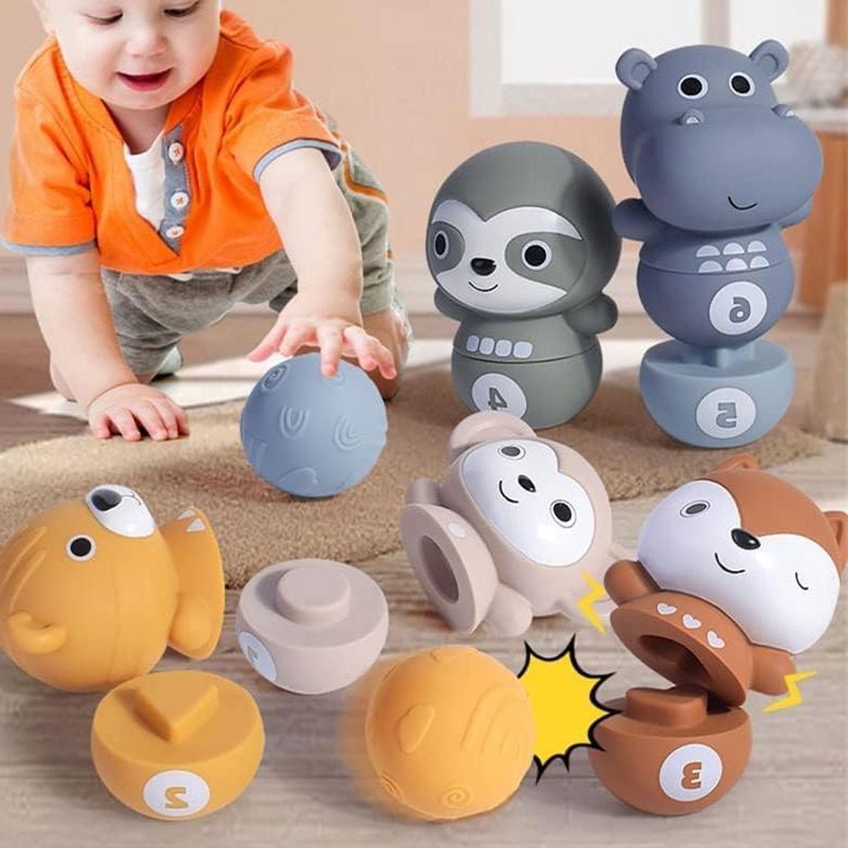 EGoods - Zachte Bowling Set voor Kinderen | Bowlen en Kegelen Spel met Schuimkegeltjes en Ballen | Thuis en Buitenspeelgoed voor Kleuters | Grappige Geschenken