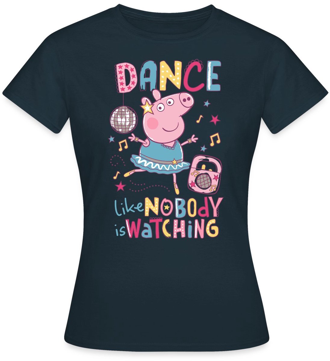 Peppa Pig Dancing Queen T-Shirt Dames