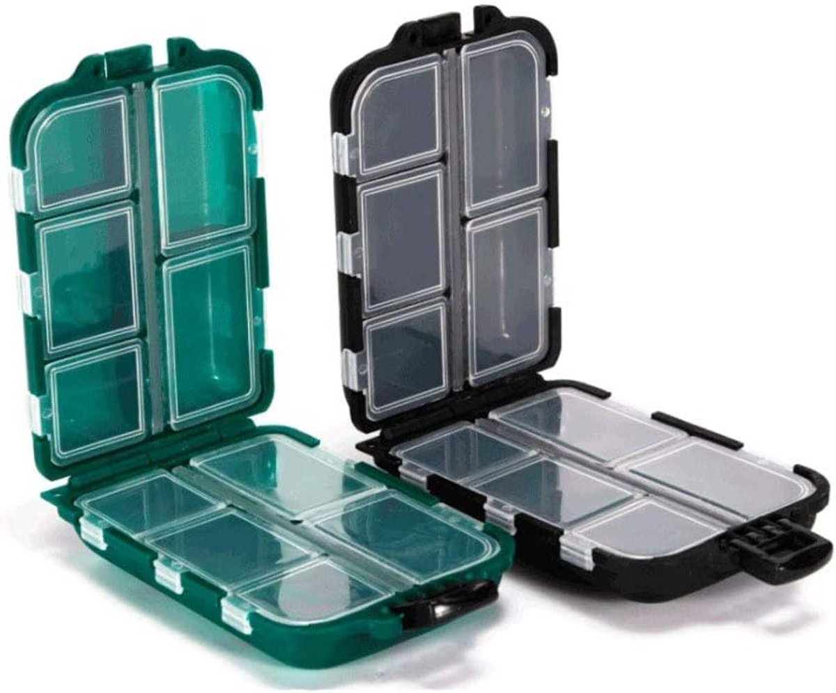 EGoods - Kleine waterdichte visgerei opbergdoos met 10 compartimenten en draagbare case