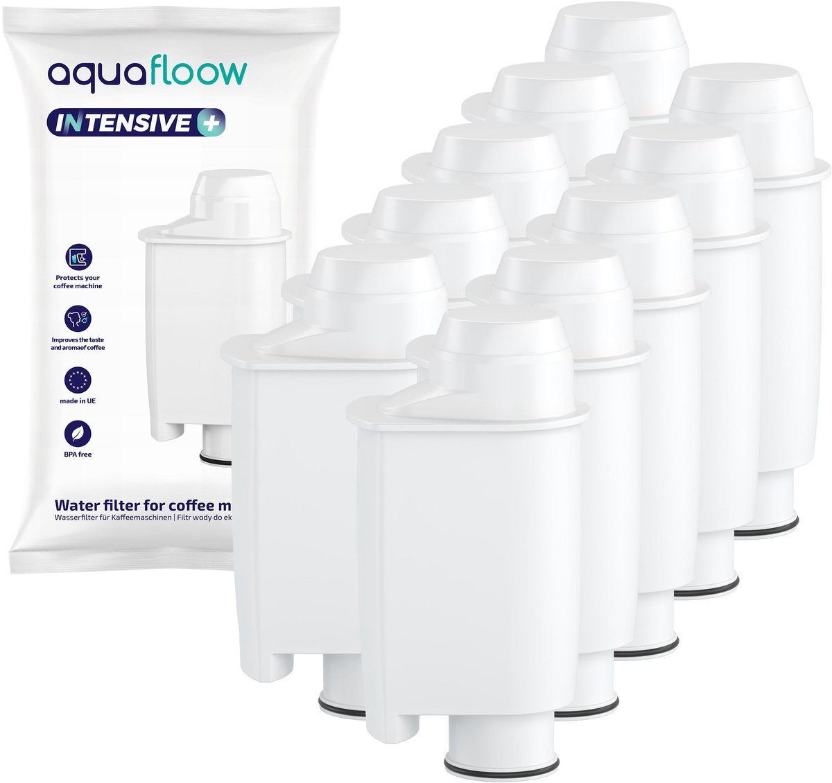 10x Aquafloow Waterfilters voor Philips Saeco - voor Koffiemachines - waterfilters voor Exprelia Incanto GranBaristo Xelsis - waterfilter CA6702/00