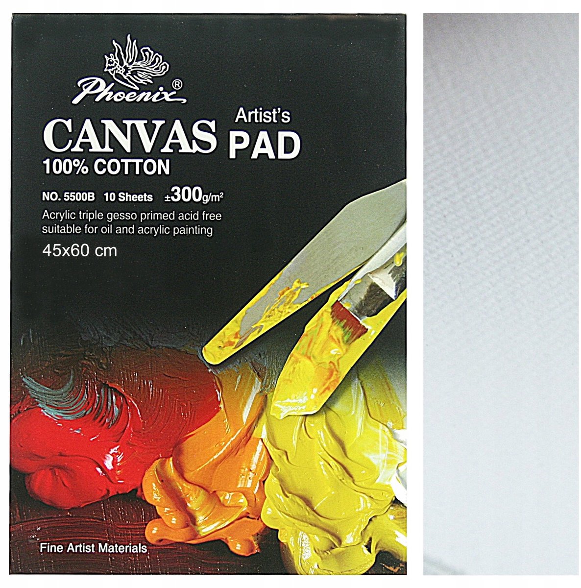 Phoenix Canvas Blok 10 Vellen 45x60cm 300g - Acryl & Olieververf