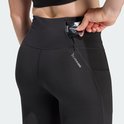 Zwarte legging met ClimaCool-technologie, ritszakje aan de achterkant.