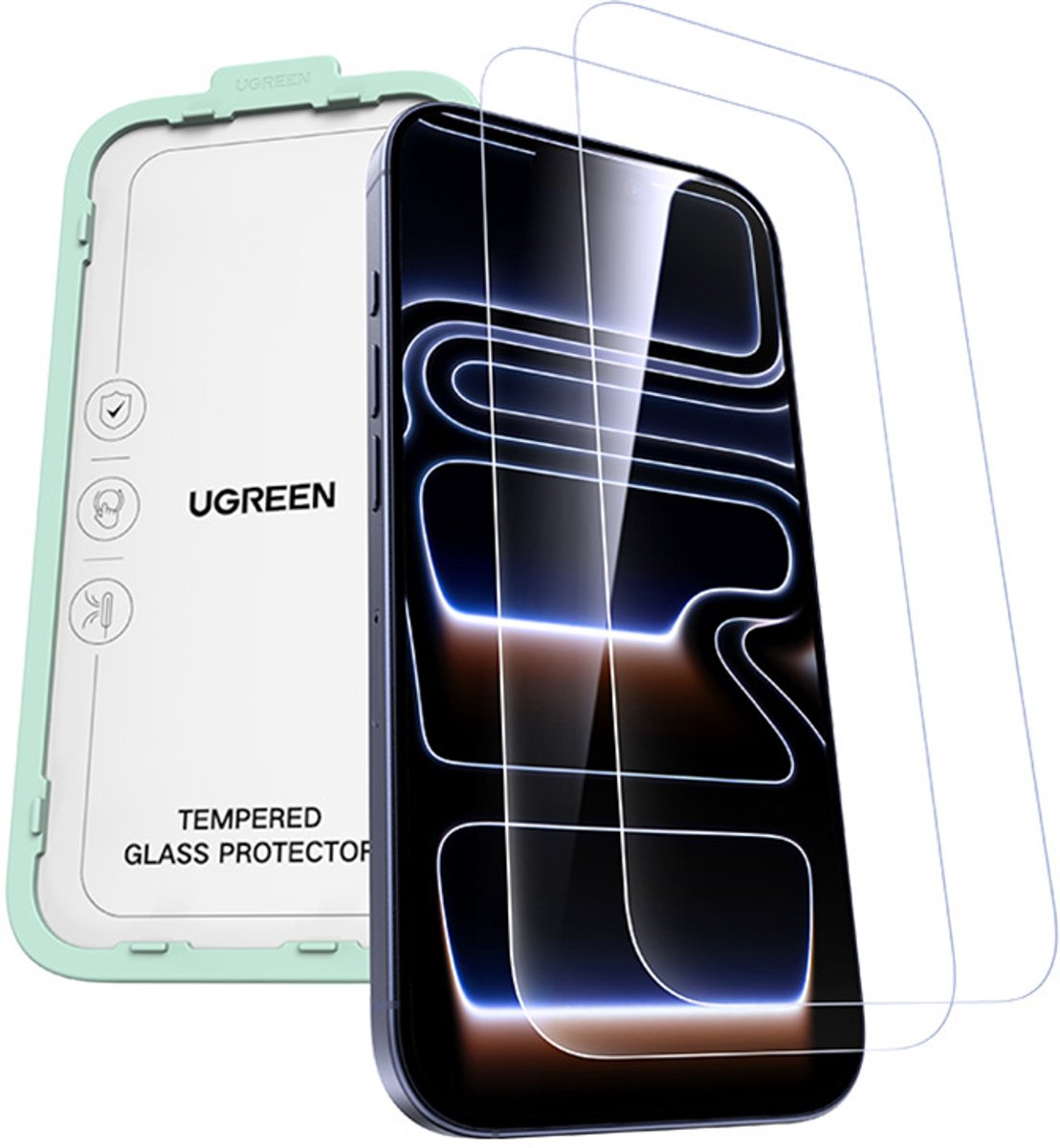Ugreen Gehard Glas Voor Iphone 17 Pro Max 2 Stuks Beschermende Hoge