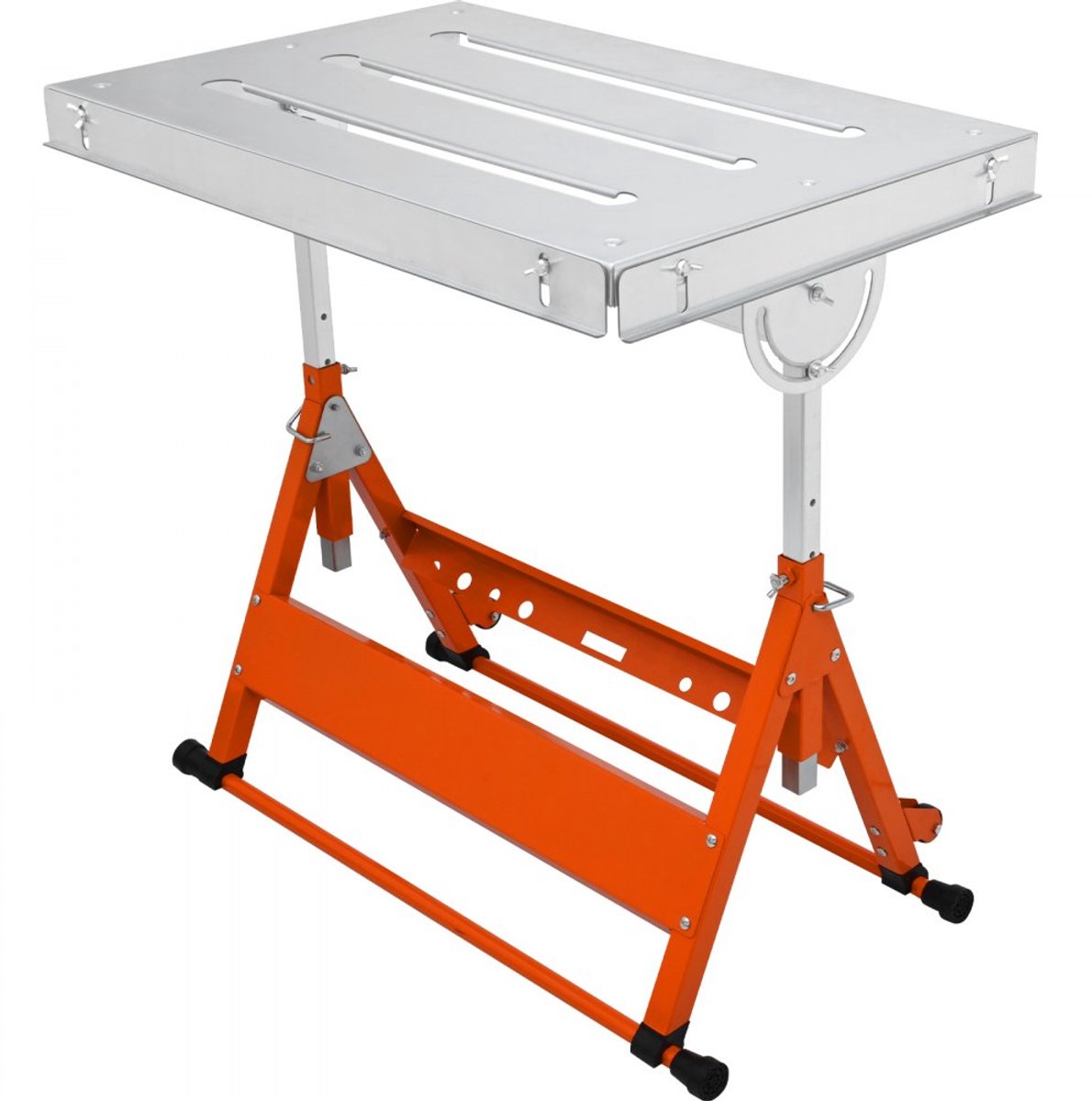 Lastafel - Opvouwbare werkbank - Afmeting 76,2 x 50,8 cm - Draagvermogen 181 kg - Hoogte verstelbaar 63,5–81,3 cm - Kantelhoek 0°/30°/90° - Koolstofstaal - Met wielen