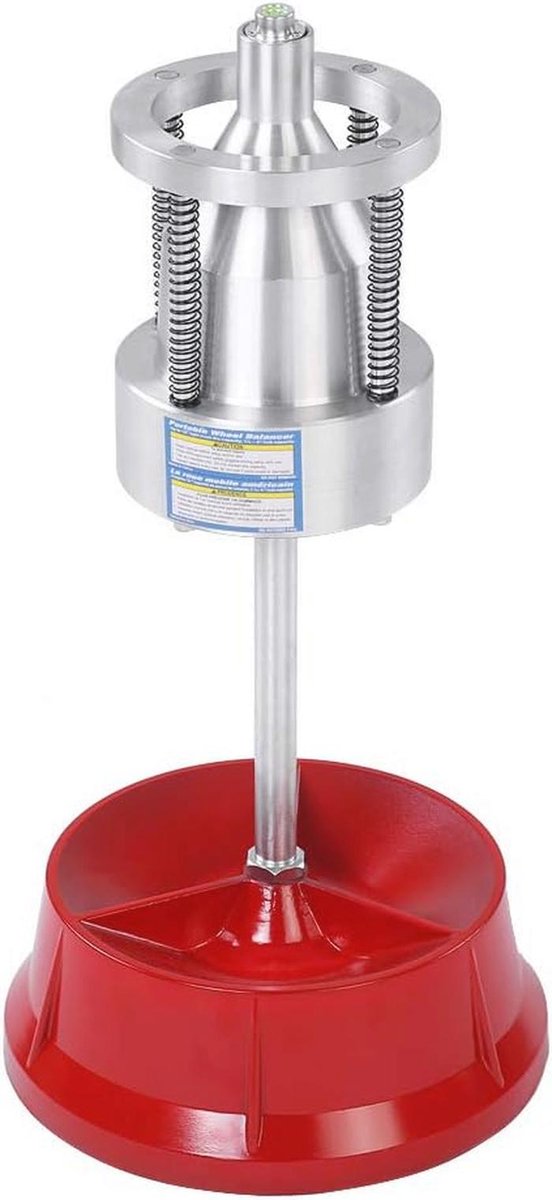 Wielbalancer - Draagbaar - Autobandenbalancer - Personenauto's en lichte bedrijfsvoertuigen - Meeste maten - Zwart metaal - Nauwkeurige balancering