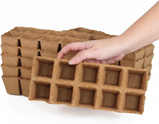 Turfpotten Starterset - 100 Stuks in Tray voor Gemakkelijk Planten van Romberg — afbeelding 3