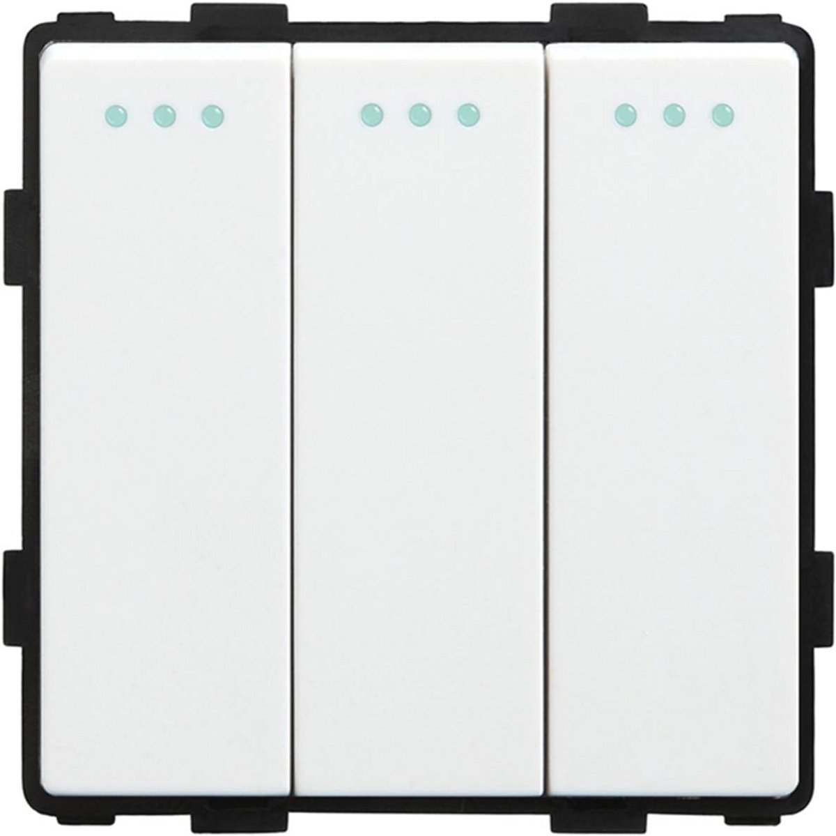 3 Versnellingen Lichtschakelaar - Doe-Het-Zelf Knopschakelaar - 86 x 86 mm - Wit