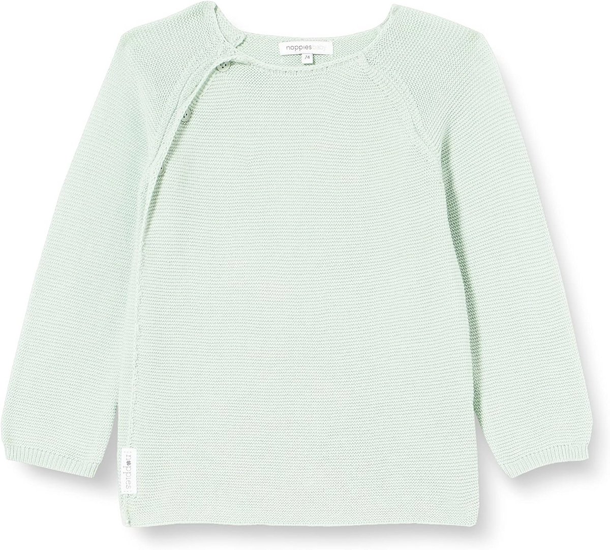 Noppies Baby Unisex Baby U Cardigan Knit Ls Pino gebreide jas, Grijs Mint - C175, 56 cm