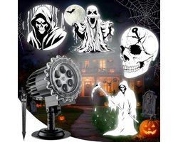 Halloween Decoratie Projector voor Buiten - 3D Dynamische Projecties met Waterdichte Beamer en 180° Verstelling