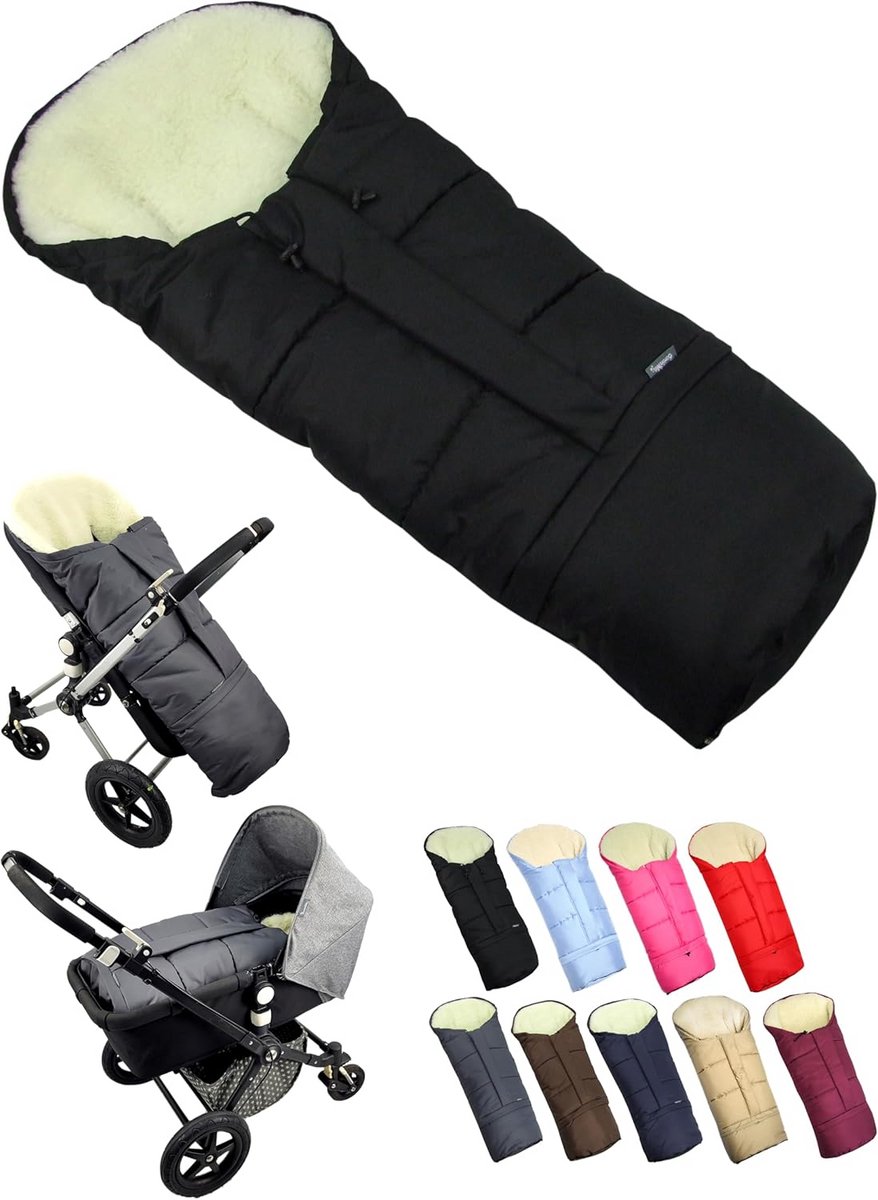 Universele Voetenzak Winter voor Kinderwagen en Buggy - Warm Lamswol Voering en Verstelbaar