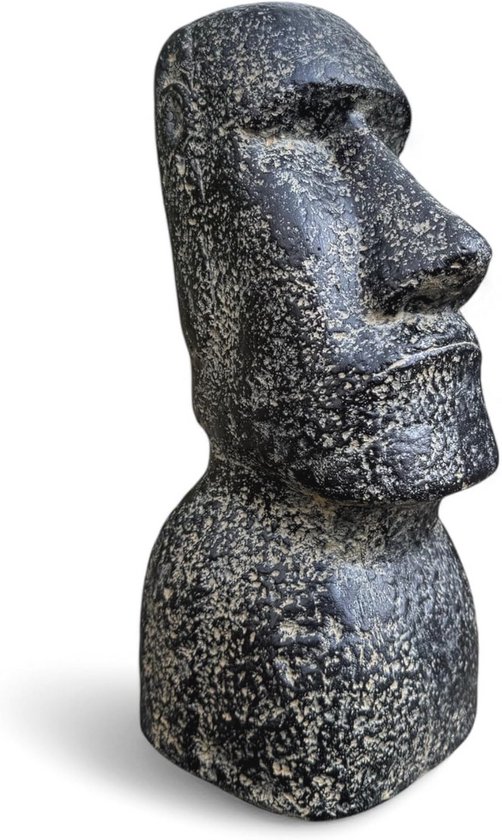 Moai Beeldje 40 cm van Lavazand - Paaseiland Tuin Decoratie