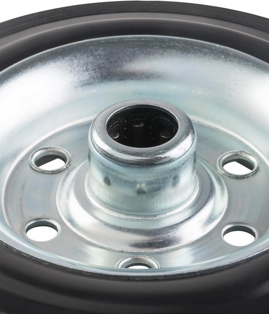 Massief rubberen wiel 80 mm - Steekwagens - 50 kg draagkracht - Stalen velg van Merkloos	 — afbeelding 4