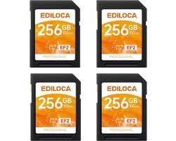 256GB SDHC UHS-I Geheugenkaart - 100MB/s Lezen, 90MB/s Schrijven - Ideaal voor 4K Video & Fotografie