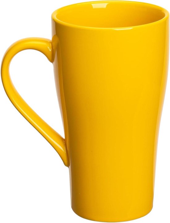 Ma Maison Lot 6 Tasses Jumbo Cappuccino 450 Ml Céramique Blanche - Grandes Tasses Café/Lait Résistantes Lave-Vaisselle