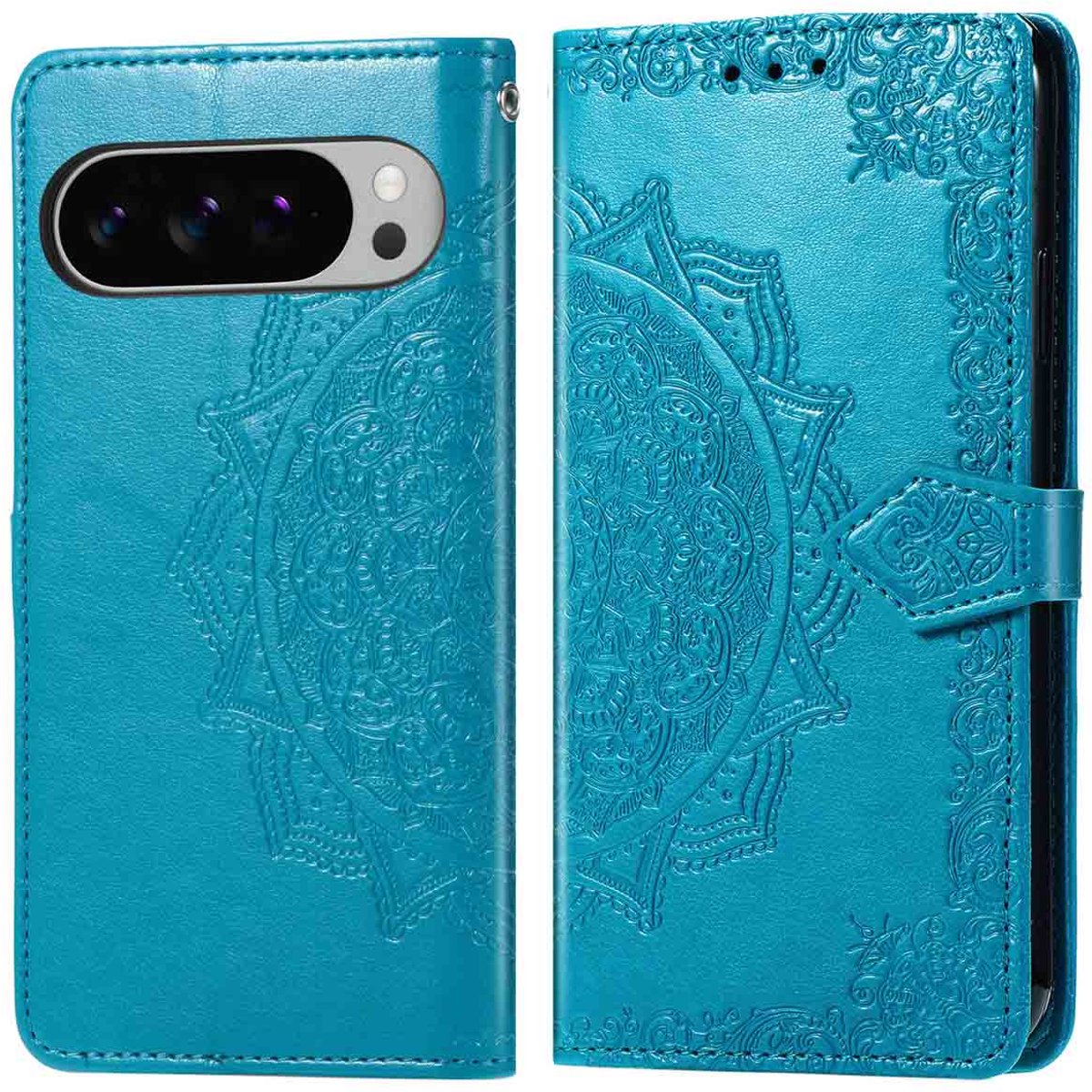 imoshion Hoesje - Geschikt voor Google Pixel 10 Pro XL - Mandala Bookcase - Turquoise
