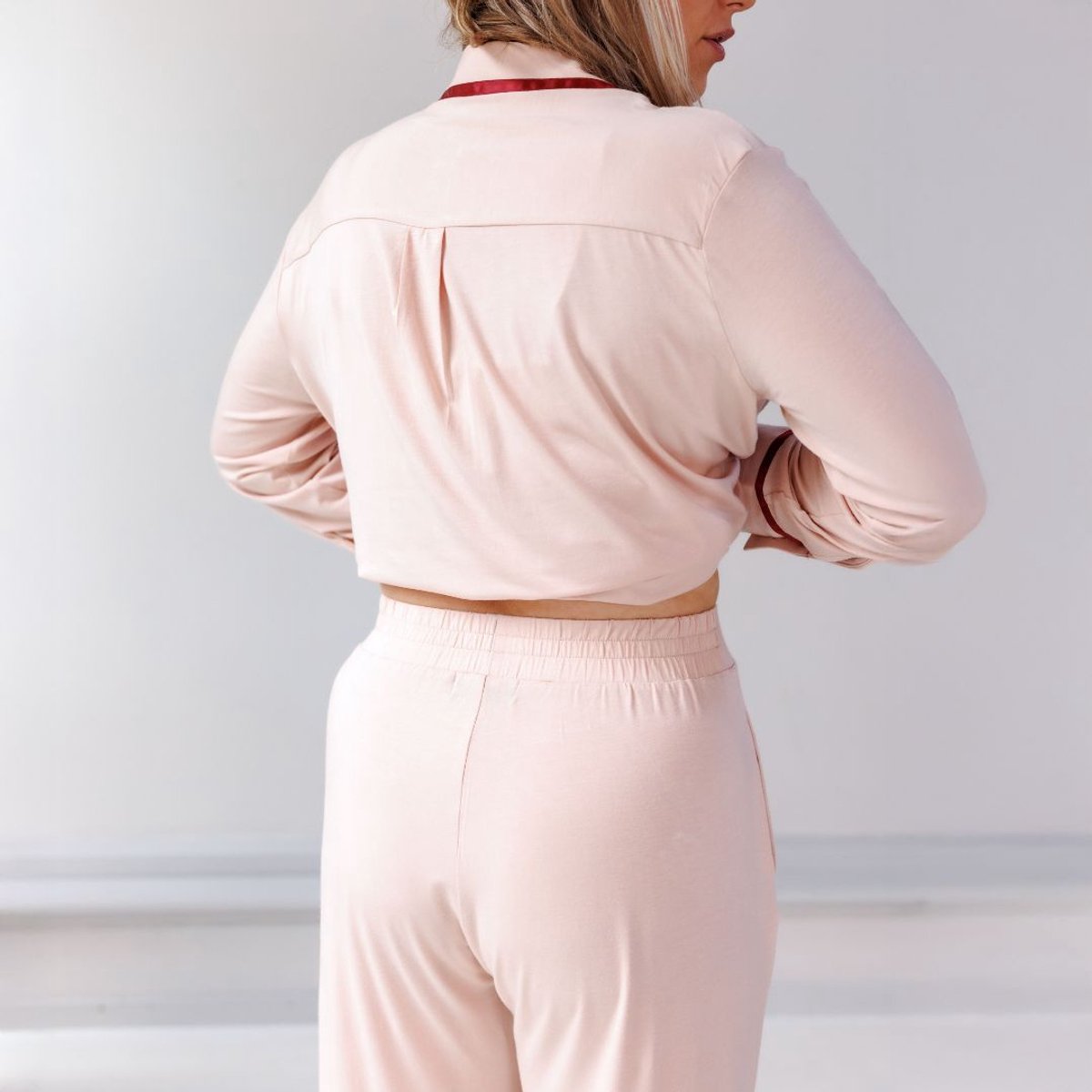 TENCEL Pyjama Set Lang Dames Powder Peach - Maat XL