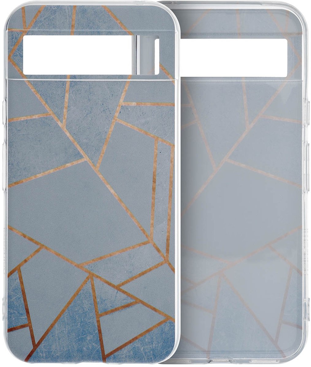 imoshion Hoesje - Geschikt voor Google Pixel 8a - Design hoesje verpakking - Blue Graphic