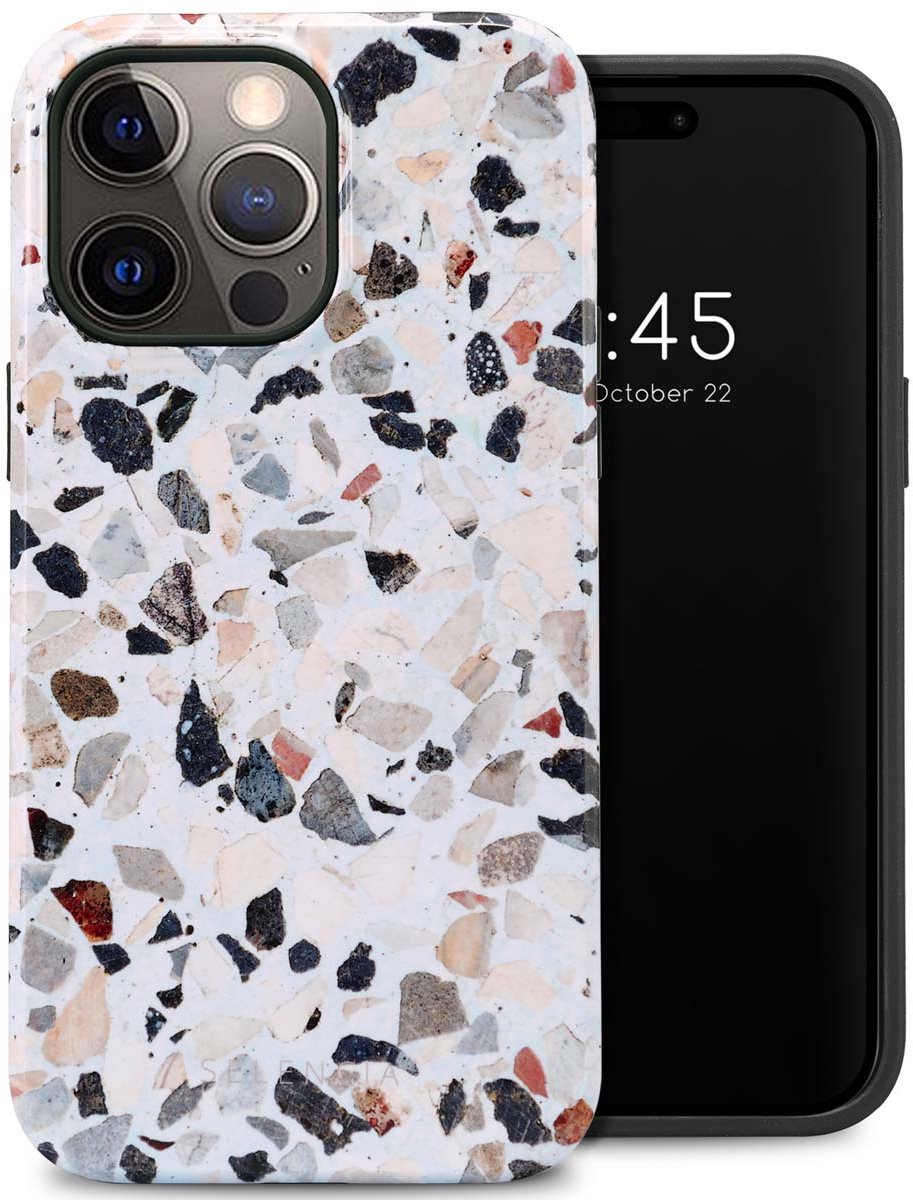 Selencia Hoesje - Geschikt voor Apple iPhone 14 Pro Max - Backcover - Chic Terazzo