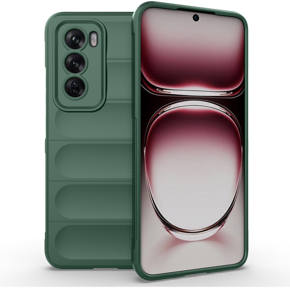 imoshion Hoesje - Geschikt voor Oppo Reno 12 - EasyGrip Backcover - Donkergroen