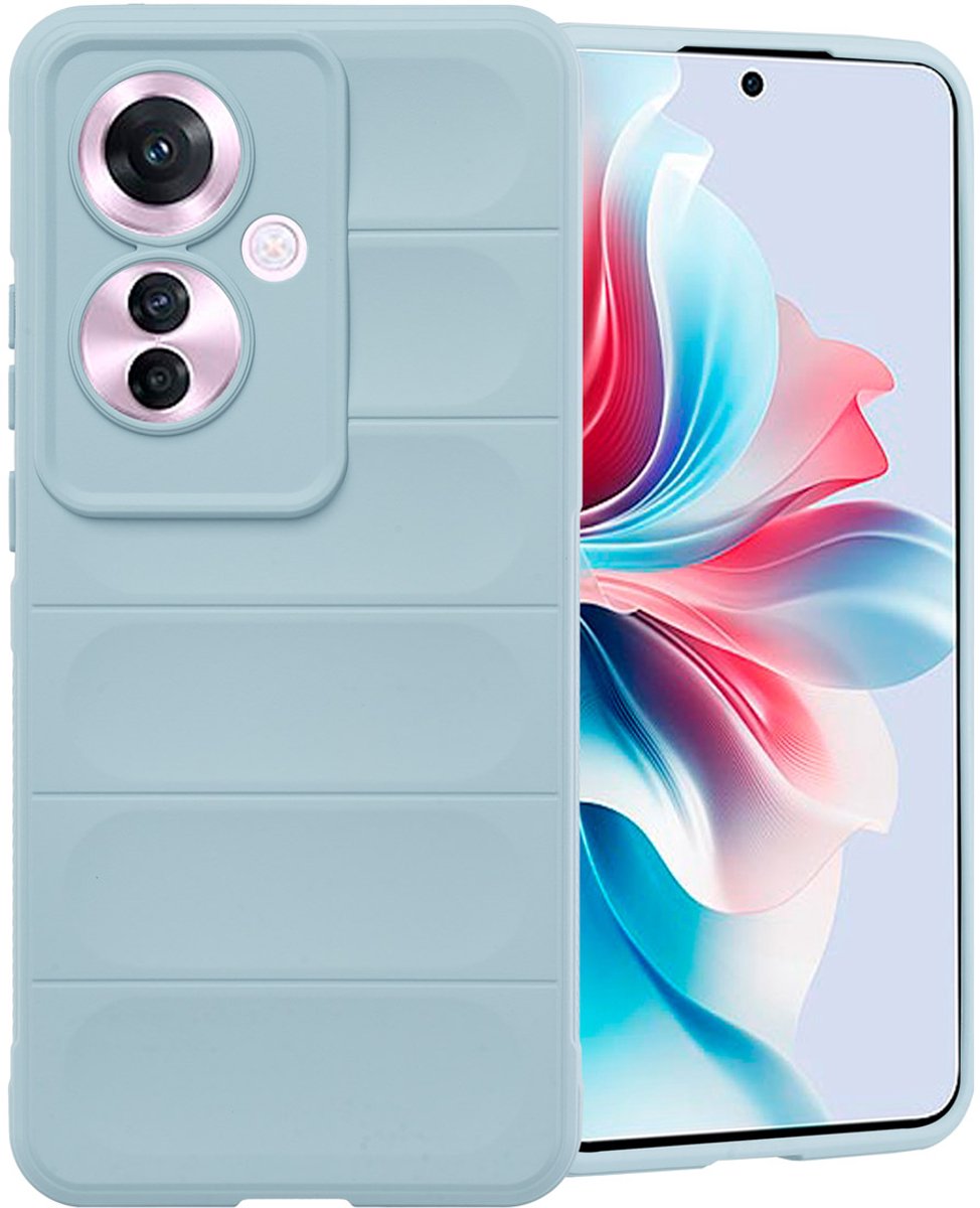 imoshion Hoesje - Geschikt voor Oppo Reno 11 F - EasyGrip Backcover - Lichtblauw