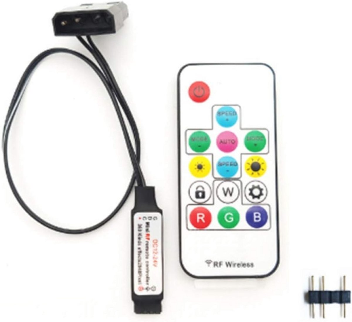 RGB Computer Fan Controller met Draadloze Afstandsbediening en Helderheidsregeling