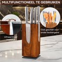Houten messenblok met uitneembaar inzetstuk. Ook geschikt voor ander keukengerei. Multifunctioneel te gebruiken.