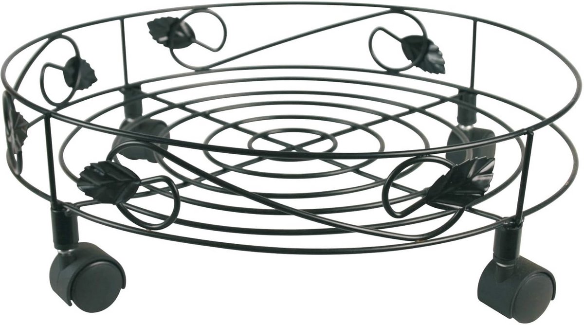 Ronde Trolley 40 cm met Gewerkte Rand in Staaldraad