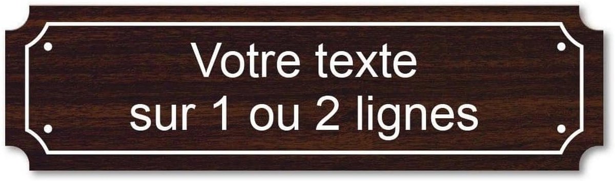 Gegraveerde plaat personaliseerbaar, zelfklevend, 14,5 x 4 cm, voor 1 of 2 rijen tekst