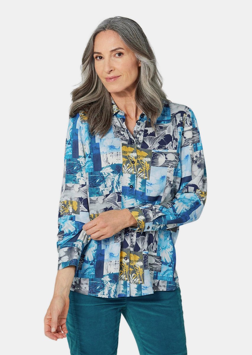 Goldner Overhemdblouse Overhemdblouse met print