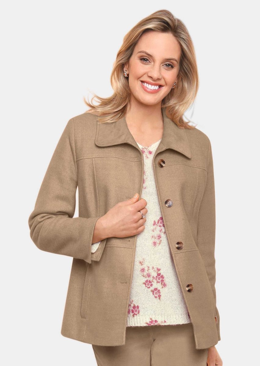 Goldner Elegante jas Jas in suède-look